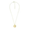 Collar de cadena de acero inoxidable tono dorado con textura lineal Harlow Collar de cadena de acero inoxidable tono dorado con textura lineal Harlow