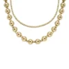 Collar de cuentas de acero inoxidable dorado apiladas Collar de cuentas de acero inoxidable dorado apiladas