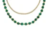 Collar de cuentas de malaquita verde reconstituida All Stacked Up Collar de cuentas de malaquita verde reconstituida All Stacked Up