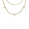 Collar de varias vueltas Ellis Shaky Glitz de acero inoxidable dorado Collar de varias vueltas Ellis Shaky Glitz de acero inoxidable dorado
