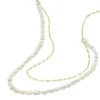 Collar doble Heritage Pearl D-Link con perlas blancas de agua dulce sintéticas Collar doble Heritage Pearl D-Link con perlas blancas de agua dulce sintéticas
