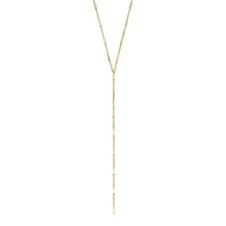 Collar Ellis All Stacked Up en acero inoxidable dorado con cuello en Y