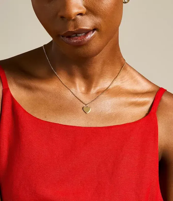 Collar Ellis Heart de acero inoxidable dorado Collar Ellis Heart de acero inoxidable dorado