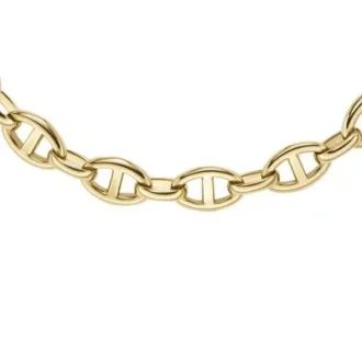 Collar Heritage D-Link de cadena de ancla en acero inoxidable dorado