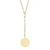 Collar Heritage D-Link en acero inoxidable dorado con cuello en Y Collar Heritage D-Link en acero inoxidable dorado con cuello en Y