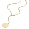 Collar Heritage D-Link en acero inoxidable dorado con cuello en Y Collar Heritage D-Link en acero inoxidable dorado con cuello en Y
