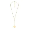 Collar Heritage D-Link en acero inoxidable dorado con cuello en Y Collar Heritage D-Link en acero inoxidable dorado con cuello en Y