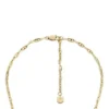 Collar Heritage D-Link en acero inoxidable dorado con cuello en Y Collar Heritage D-Link en acero inoxidable dorado con cuello en Y