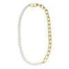 Collar Heritage Pearl D-Link con cadena de acero inoxidable en tono dorado Collar Heritage Pearl D-Link con cadena de acero inoxidable en tono dorado