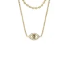 Collar multihilo Sutton Evil Eye de acero inoxidable dorado Collar multihilo Sutton Evil Eye de acero inoxidable dorado
