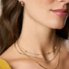 Collar Sutton Heartbeat de latón dorado Collar Sutton Heartbeat de latón dorado