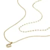 Collar Sutton Horseshoe de acero inoxidable dorado de varias vueltas Collar Sutton Horseshoe de acero inoxidable dorado de varias vueltas