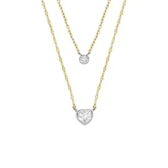 Collar Sutton Tokens Of Affection con cadena de acero inoxidable en dos tonos