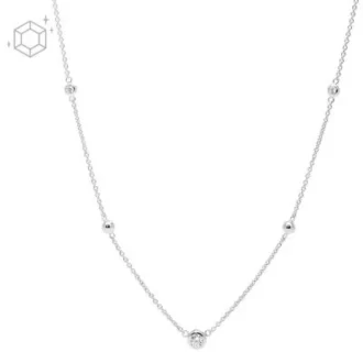 Conjunto de collar de plata de ley Glitz