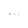 Conjunto de pendientes de latón dorado con forma de corazón Sutton All Stacked Up Conjunto de pendientes de latón dorado con forma de corazón Sutton All Stacked Up