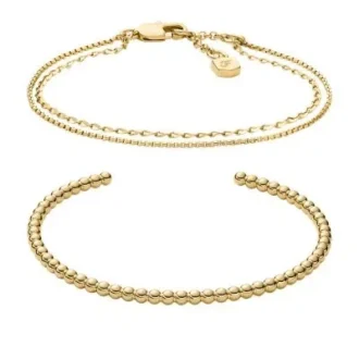 Conjunto de pulsera Ellis de latón dorado