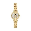 Conjunto de reloj y brazalete Carlie de acero inoxidable dorado con tres agujas