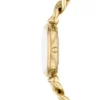Conjunto de reloj y brazalete Carlie de acero inoxidable dorado con tres agujas