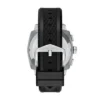Conjunto de reloj y brazalete de silicona negra con cronógrafo Machine