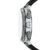 Conjunto de reloj y brazalete de silicona negra con cronógrafo Machine