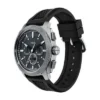 Conjunto de reloj y brazalete de silicona negra con cronógrafo Machine