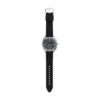 Conjunto de reloj y brazalete de silicona negra con cronógrafo Machine