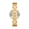 Conjunto de reloj y brazalete Karli de tres agujas en tono dorado
