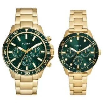conjunto de relojes multifuncin de acero inoxidable dorado para l y para ella 1 330x330 - Conjunto de relojes multifunci&oacute;n de acero inoxidable dorado para &eacute;l y para ella