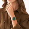 Conjunto de relojes multifunción de acero inoxidable dorado para él y para ella Conjunto de relojes multifunción de acero inoxidable dorado para él y para ella
