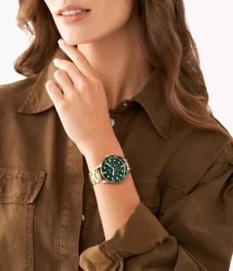 conjunto de relojes multifuncin de acero inoxidable dorado para l y para ella 2 330x383 - Conjunto de relojes multifunci&oacute;n de acero inoxidable dorado para &eacute;l y para ella