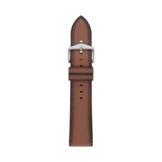 Correa de cuero LiteHide™ marrón medio de 22 mm