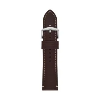 Correa de cuero LiteHide™ marrón oscuro de 24 mm