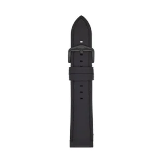 Correa de cuero LiteHide™ negro de 22 mm