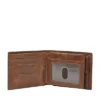 Derrick RFID Cartera plegable con bolsillo grande para monedas Derrick RFID Cartera plegable con bolsillo grande para monedas