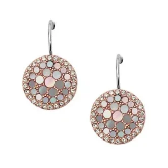 Pendientes colgantes con disco de nácar Merrit Mosaic