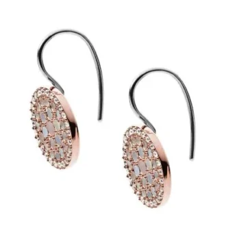 Pendientes colgantes con disco de nácar Merrit Mosaic