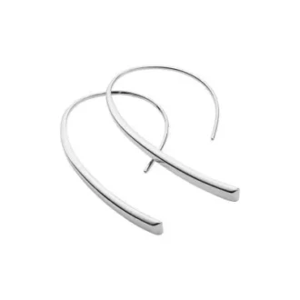 Pendientes de aro biselados de acero inoxidable Ellis