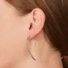 Pendientes de aro biselados de acero inoxidable Ellis Pendientes de aro biselados de acero inoxidable Ellis