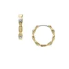 Pendientes de aro de acero inoxidable dorado con ojo turco de Sutton Pendientes de aro de acero inoxidable dorado con ojo turco de Sutton