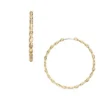 Pendientes de aro de acero inoxidable dorado con ojo turco de Sutton Pendientes de aro de acero inoxidable dorado con ojo turco de Sutton