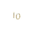 Pendientes de aro de acero inoxidable dorado con ojo turco de Sutton Pendientes de aro de acero inoxidable dorado con ojo turco de Sutton