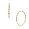 Pendientes de aro de acero inoxidable dorado con ojo turco de Sutton Pendientes de aro de acero inoxidable dorado con ojo turco de Sutton