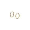 Pendientes de aro de acero inoxidable dorado con ojo turco de Sutton Pendientes de aro de acero inoxidable dorado con ojo turco de Sutton