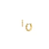 Pendientes de aro Ellis Pavé Glitz de acero inoxidable dorado Pendientes de aro Ellis Pavé Glitz de acero inoxidable dorado