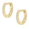 Pendientes de aro Ellis Pavé Glitz en plata de ley tono dorado Pendientes de aro Ellis Pavé Glitz en plata de ley tono dorado