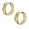Pendientes de aro Harlow con textura lineal en acero inoxidable dorado Pendientes de aro Harlow con textura lineal en acero inoxidable dorado