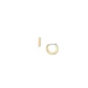 Pendientes de aro Harlow con textura lineal en acero inoxidable dorado Pendientes de aro Harlow con textura lineal en acero inoxidable dorado