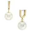Pendientes de aro Heritage Pearl D-Link de acero inoxidable dorado Pendientes de aro Heritage Pearl D-Link de acero inoxidable dorado