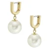 Pendientes de aro Heritage Pearl D-Link de acero inoxidable dorado Pendientes de aro Heritage Pearl D-Link de acero inoxidable dorado