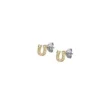 Pendientes de botón de acero inoxidable dorado con forma de herradura Sutton Pendientes de botón de acero inoxidable dorado con forma de herradura Sutton